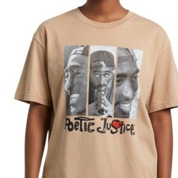 Poetic Justice Tops - Poetic‎ Justice Women Graphic Large Cropped Tupac Movie Hip Hop 90s Streetwear